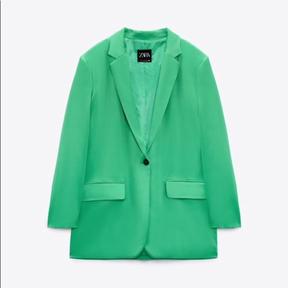 Zara green suit jacket